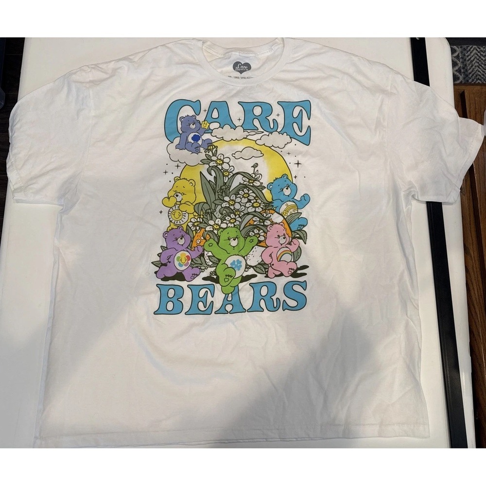 Care Bears T-Shirt Men 3XL White Brand New Floral Graphic Crew Neck Tee